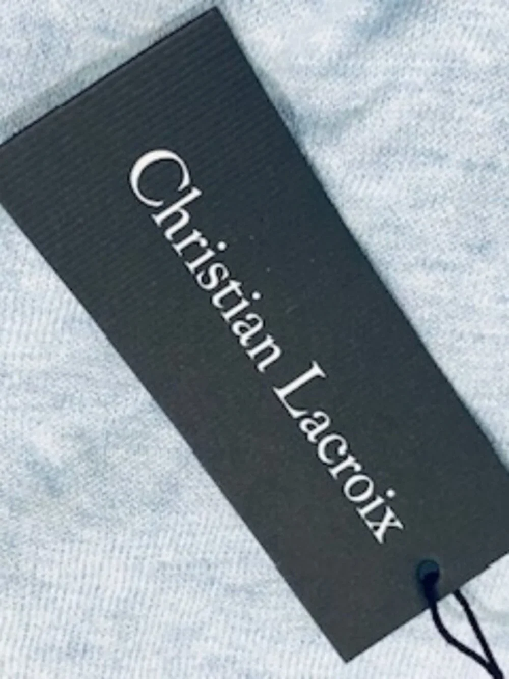 NEW‎ Christian Lacroix Sweater Men’s Size XL Pima Cotton Silk Lt Blue NWT